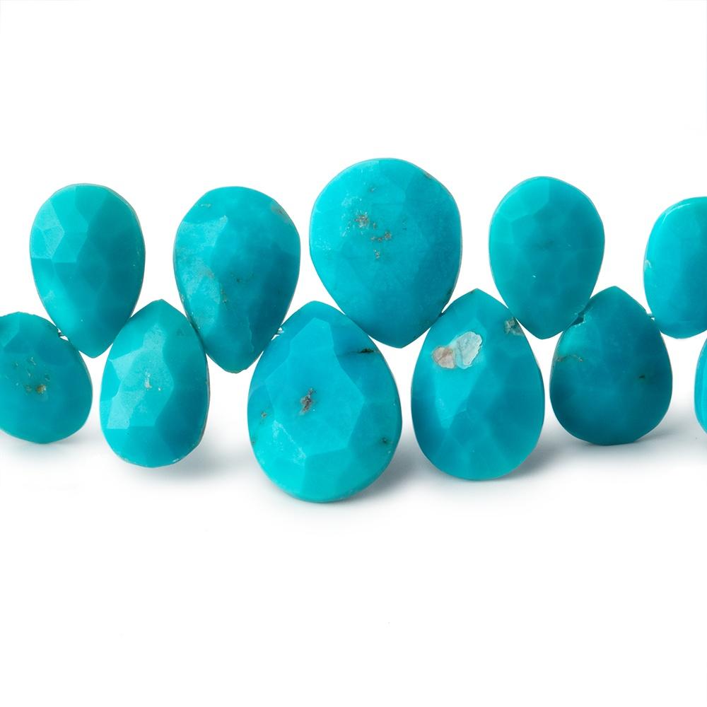 9x7-14x10mm Sleeping Beauty Turquoise Faceted Pear Beads 9 inch 50 pieces (ONLINE ORDER ONLY)