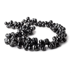 9x7-10x8mm Black Spinel Faceted Tear Drop Beads 15 inch 130 pieces (ONLINE ORDER ONLY)