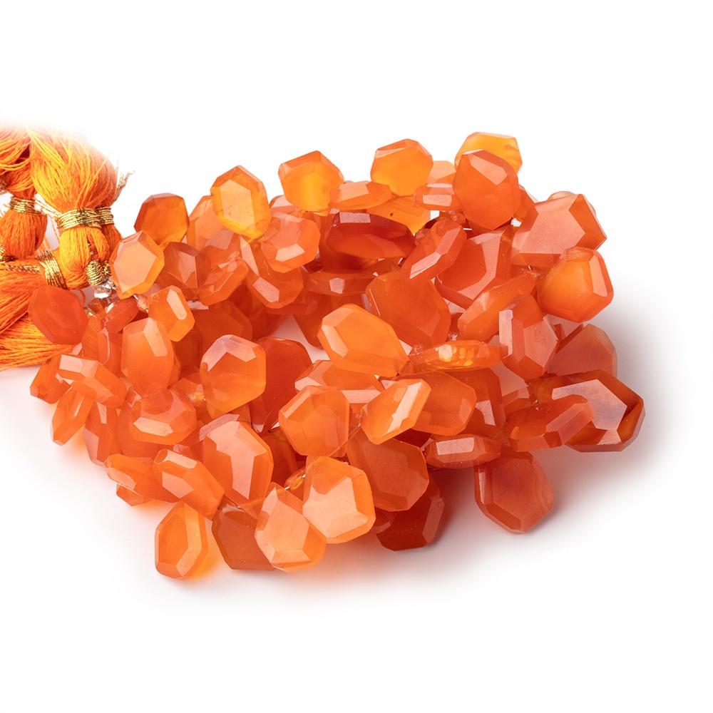 9x7-15x10mm Carnelian Faceted Freeform Beads 7 inch 57 pieces (ONLINE ORDER ONLY)