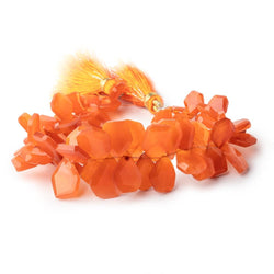 9x7-15x10mm Carnelian Faceted Freeform Beads 7 inch 57 pieces (ONLINE ORDER ONLY)