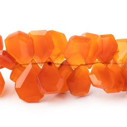 9x7-15x10mm Carnelian Faceted Freeform Beads 7 inch 57 pieces (ONLINE ORDER ONLY)