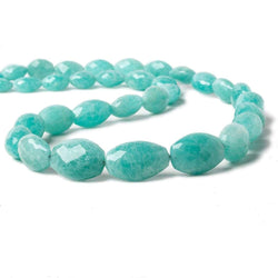 9x7-20x13mm Amazonite faceted oval beads 18 inch 33 pieces AA Grade (ONLINE ORDER ONLY)