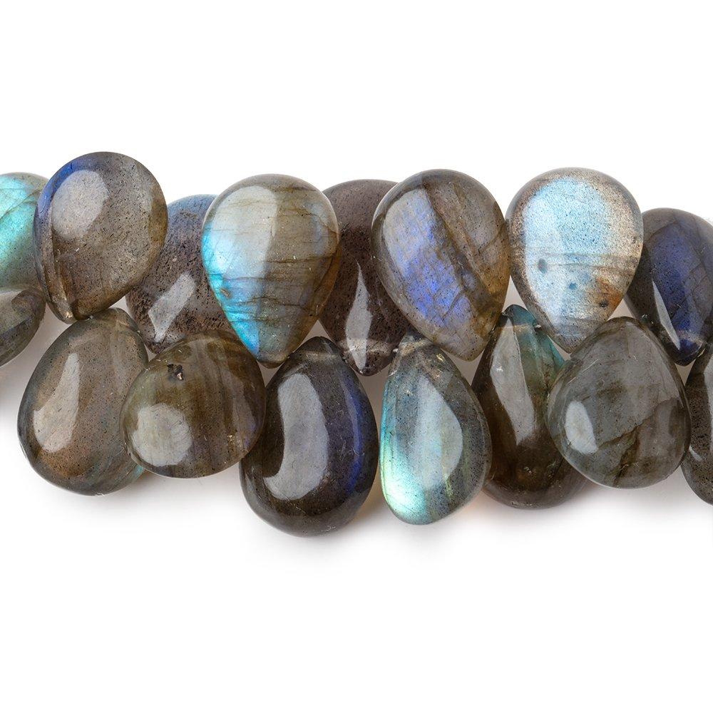 9x13-10x18mm Labradorite Plain Pear Beads 7.5 inch 46 pieces AA Grade (ONLINE ORDER ONLY)