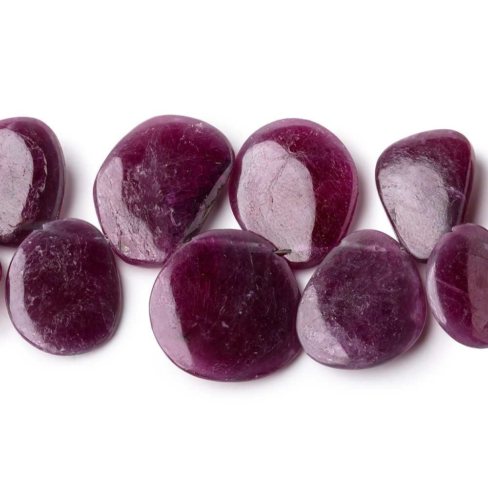 9x7-20x15mm Ruby Plain Slice Beads 15.5 inch 70 pieces (ONLINE ORDER ONLY)