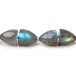 9x8-11x10mm Labradorite Faceted Cones 15.5 inch 34 beads AA 1mm drill hole (ONLINE ORDER ONLY)