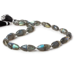 9x8-11x10mm Labradorite Faceted Cones 15.5 inch 34 beads AA 1mm drill hole (ONLINE ORDER ONLY)