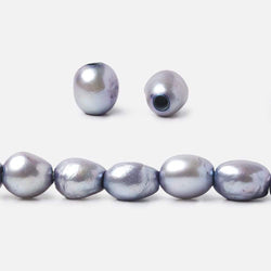 9x8-11x9mm Silver Violet   Baroque 2.5mm large hole Pearls (ONLINE ORDER ONLY)