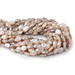 9x8-13x8mm Mystic Peach Moonstone faceted pears 14 inch 29 beads
