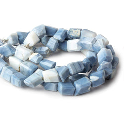 9x8-13x8mm Owyhee Denim Blue Opal faceted nugget beads 8 inch 16 pieces A (ONLINE ORDER ONLY)