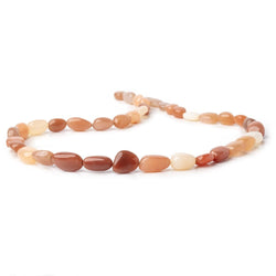 9x8-16x9mm Multi Color Moonstone Plain Nugget Beads 18 inch 36 pieces