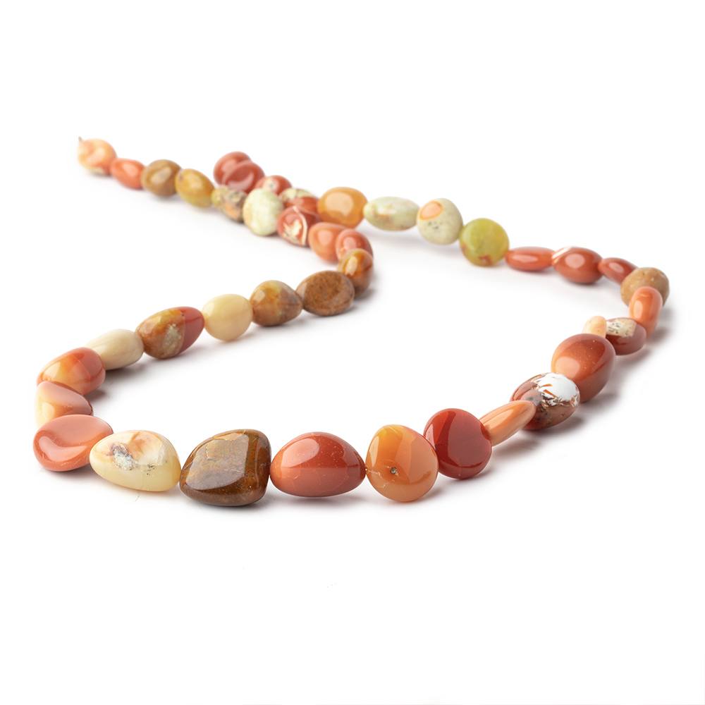 9x8-18x10mm Multi Color Fire Opal Plain Nugget Beads 16.5 inch 30 pieces (ONLINE ORDER ONLY)