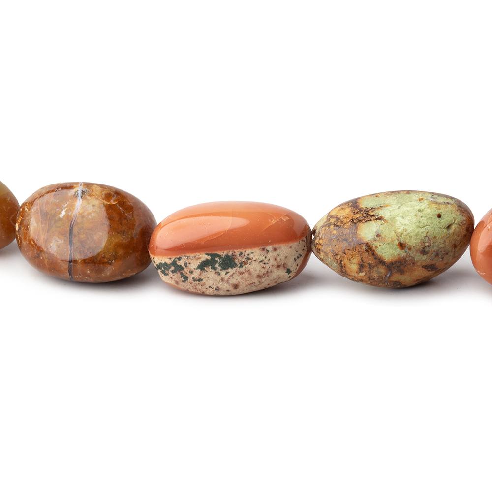 9x8-18x10mm Multi Color Fire Opal Plain Nugget Beads 16.5 inch 30 pieces (ONLINE ORDER ONLY)