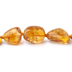 9x8-22x11mm Madeira Citrine Plain Nugget Beads 18 inch 33 pieces (ONLINE ORDER ONLY)