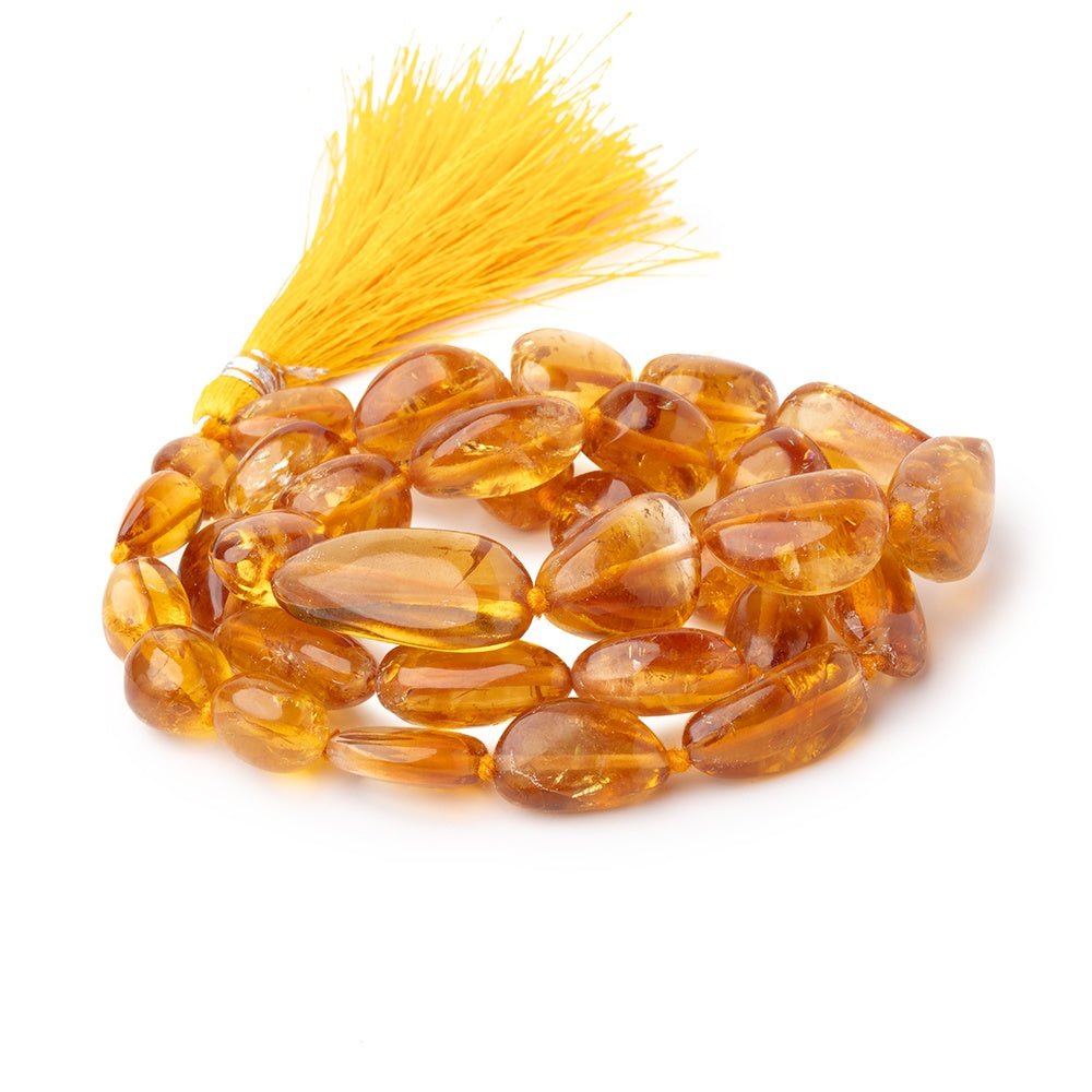 9x8-22x11mm Madeira Citrine Plain Nugget Beads 18 inch 33 pieces (ONLINE ORDER ONLY)
