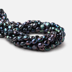 9x9-11x10mm Dark Peacock Baroque 2.5mm Large Hole Pearls 15 inch 38 pieces (ONLINE ORDER ONLY)