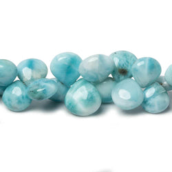 9x9-11x11mm Larimar plain heart beads 7 inch 46 pieces (ONLINE ORDER ONLY)