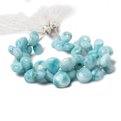 9x9-11x11mm Larimar plain heart beads 7 inch 46 pieces (ONLINE ORDER ONLY)