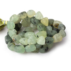 9x9-14x10mm Matte Prehnite tumbled plain nuggets 12 inch 23 beads AA (ONLINE ORDER ONLY)