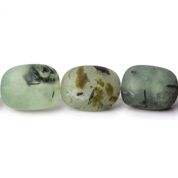 9x9-14x10mm Matte Prehnite tumbled plain nuggets 12 inch 23 beads AA (ONLINE ORDER ONLY)