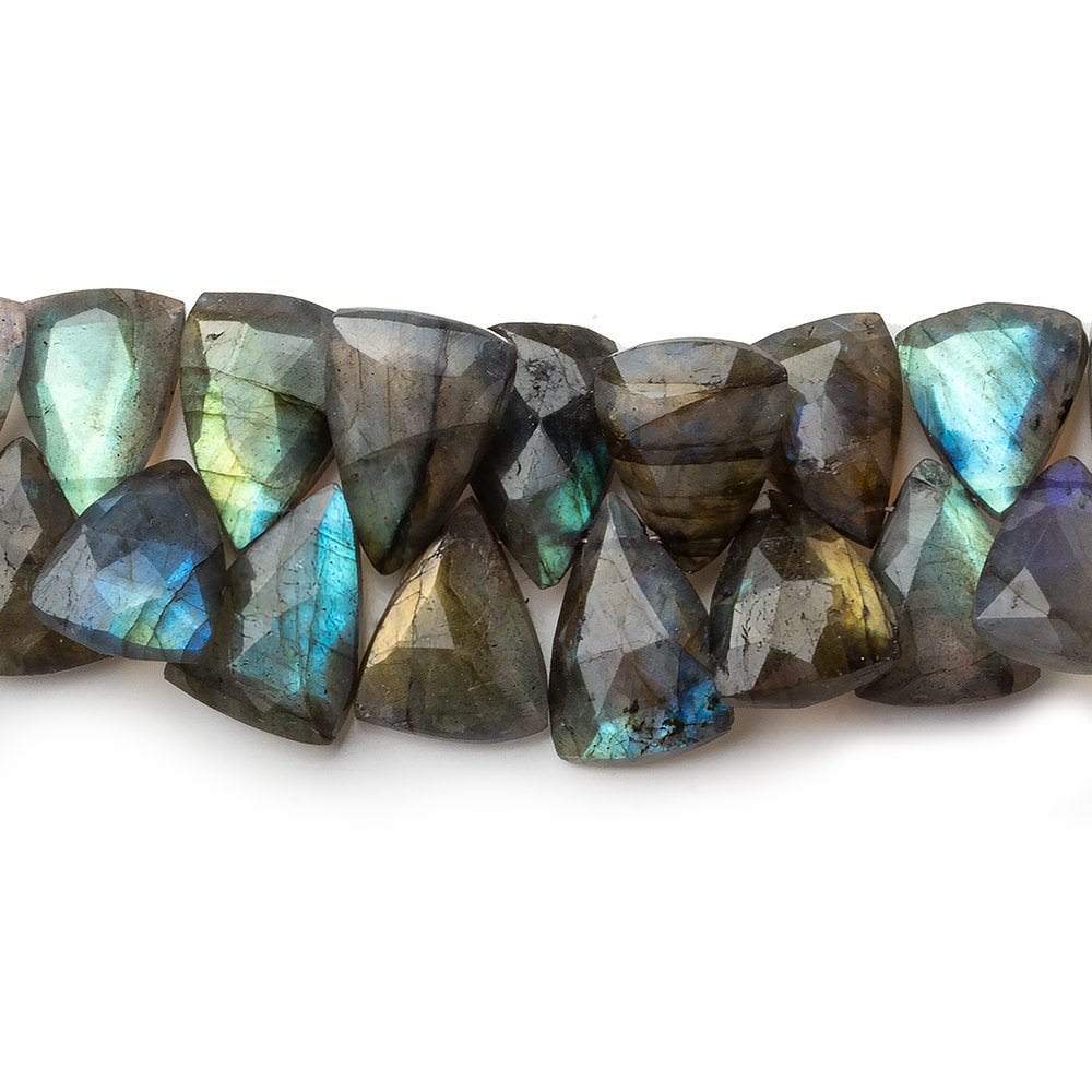 9x9-14x9mm Labradorite tip drilled Triangle beads 7 inch 49 pieces (ONLINE ORDER ONLY)