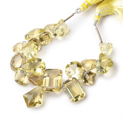 9x9-21x15mm Lemon Quartz Faceted Multi Shape Beads 5 inch 22 pieces AAA (ONLINE ORDER ONLY)