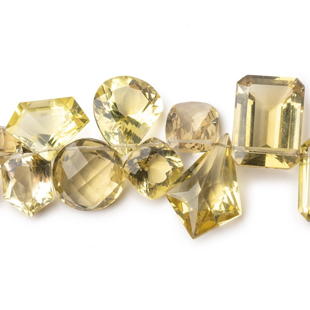 9x9-21x15mm Lemon Quartz Faceted Multi Shape Beads 5 inch 22 pieces AAA (ONLINE ORDER ONLY)