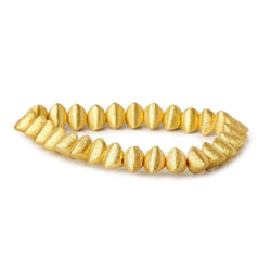 9x9mm 22kt Gold Plated Copper Trillion Brushed 8 inch 27 pieces (ONLINE ORDER ONLY)