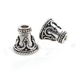 9x9mm Antiqued Sterling Silver Cone Set of 2 (ONLINE ORDER ONLY)