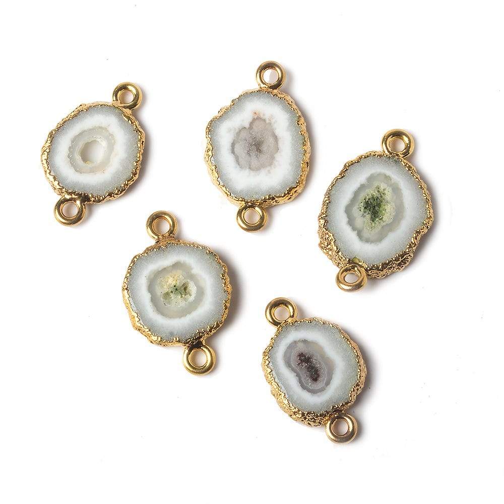 9x9mm Gold Leafed Solar Quartz Focal Connector 1 piece (ONLINE ORDER ONLY)