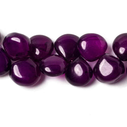 9x9mm to 11x11mm Pansy Purple Chalcedony Plain Heart Beads 8 inch 43 pieces (ONLINE ORDER ONLY)