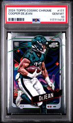 Graded 2024 Topps Cosmic Chrome Cooper DeJean #177 Rookie RC Football Card PSA 10 Gem Mint