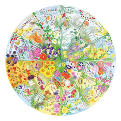 A Year in the Garden 500 Piece Round Jigsaw Puzzle Gibsons (ONLINE ORDER ONLY)