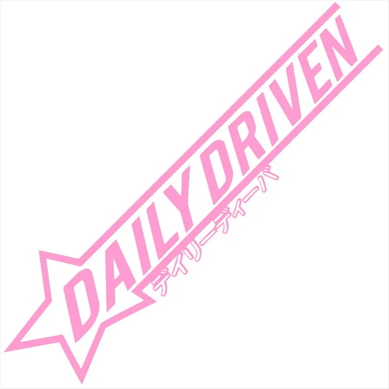 Daily Driver Car Sticker Personalized Creative Letters The Windshield Flag Graphics Low Profile JDM Decoration Vinyl Decals (ONLINE ORDER ONLY)