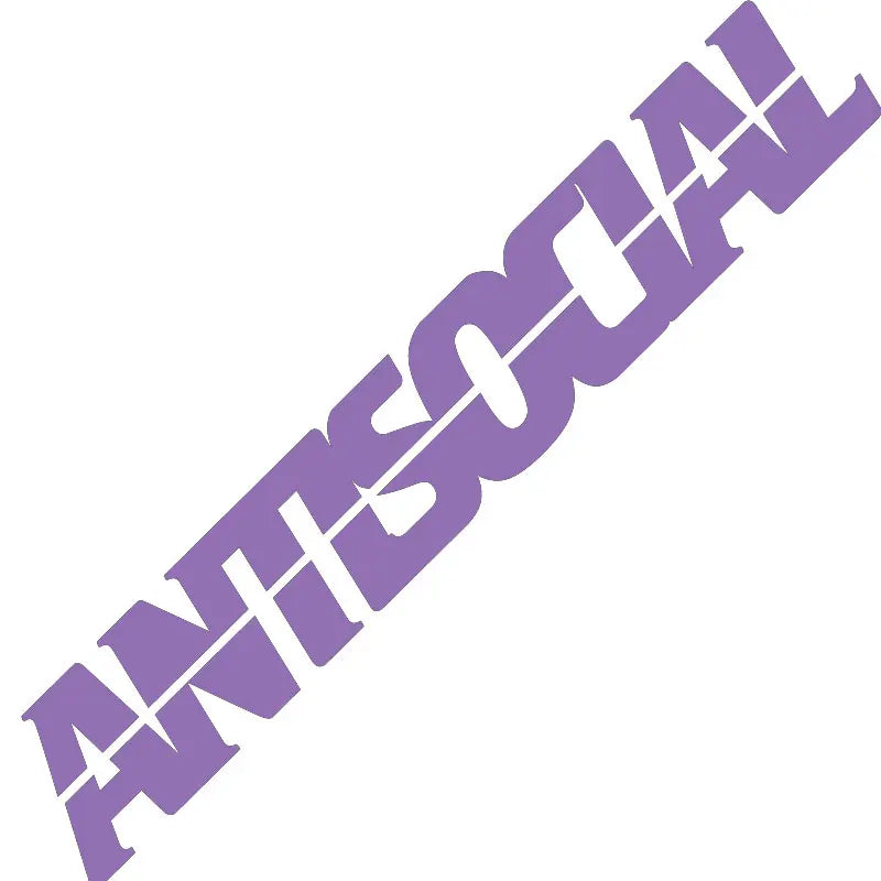 Antisocial Car Sticker Windshield Banner Night Run JDM Sport Competition Style Waterproof Sunscreen Decorative Vinyl Decals (ONLINE ORDER ONLY)