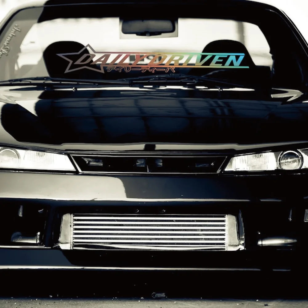 Daily Driver Car Sticker Personalized Creative Letters The Windshield Flag Graphics Low Profile JDM Decoration Vinyl Decals (ONLINE ORDER ONLY)