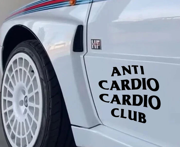 ANTI CARDIO CLUB stickers,Vinyl Decals For Cars, Trucks, Walls, Laptops, Windows, Motorcycles, Bumpers Or Crafts (ONLINE ORDER ONLY)