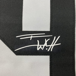 Framed Facsimile Autographed T.J. TJ Watt 35x39 Pittsburgh Bumble Bee Reprint Laser Auto Football Jersey (ONLINE ORDER ONLY)
