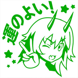 Iucky Car Sticker Anime Women Auto Parts Decoration Laptop Stickers Beautiful Girl Window Waterproof Die Cutting Vinyl Decals (ONLINE ORDER ONLY)