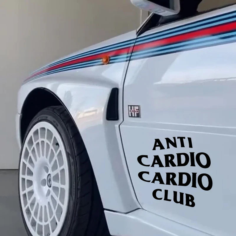 ANTI CARDIO CLUB stickers,Vinyl Decals For Cars, Trucks, Walls, Laptops, Windows, Motorcycles, Bumpers Or Crafts (ONLINE ORDER ONLY)