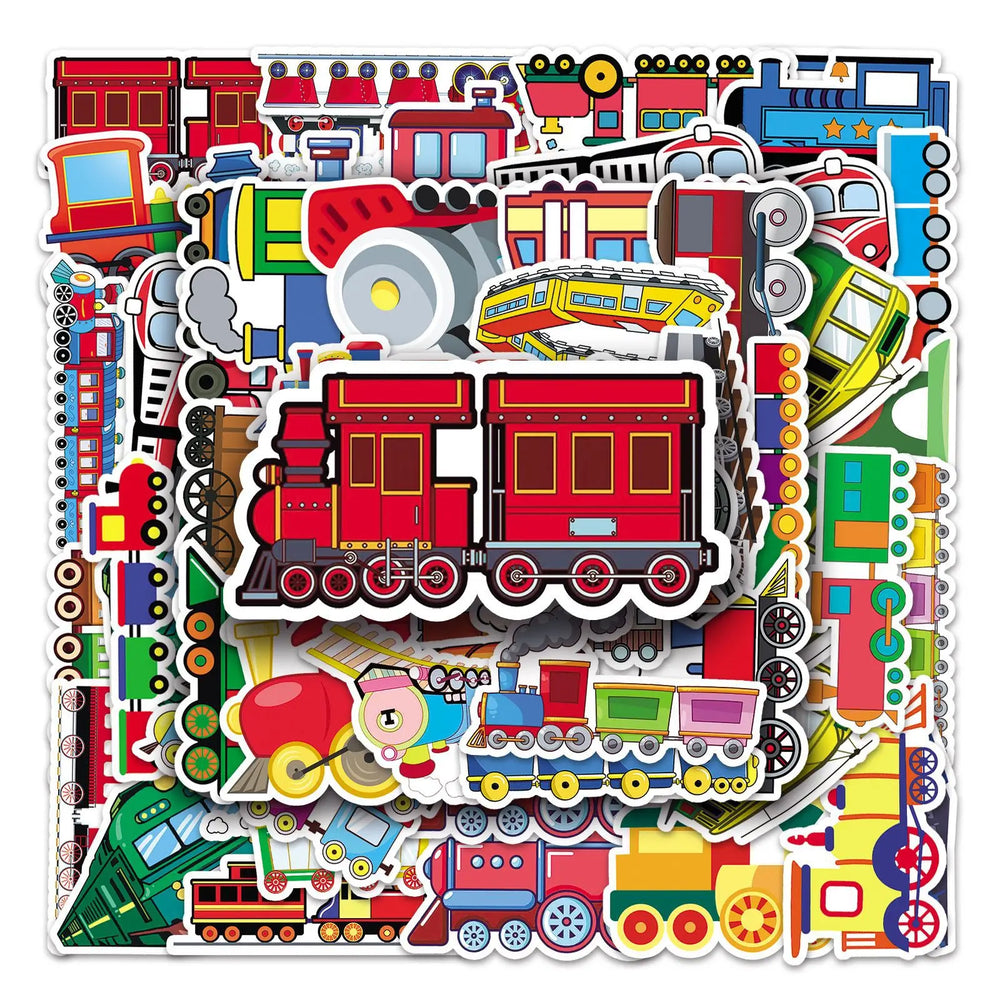 Cartoon Train Stickers 10/30/50PCS Waterproof Decals for Kids Laptop Wall Suitcase Phone (ONLINE ORDER ONLY)
