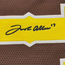 Framed Facsimile Autographed Josh Allen 35x39 Wyoming Brown Reprint Laser Auto College Football Jersey Size Men's XL (ONLINE ORDER ONLY)