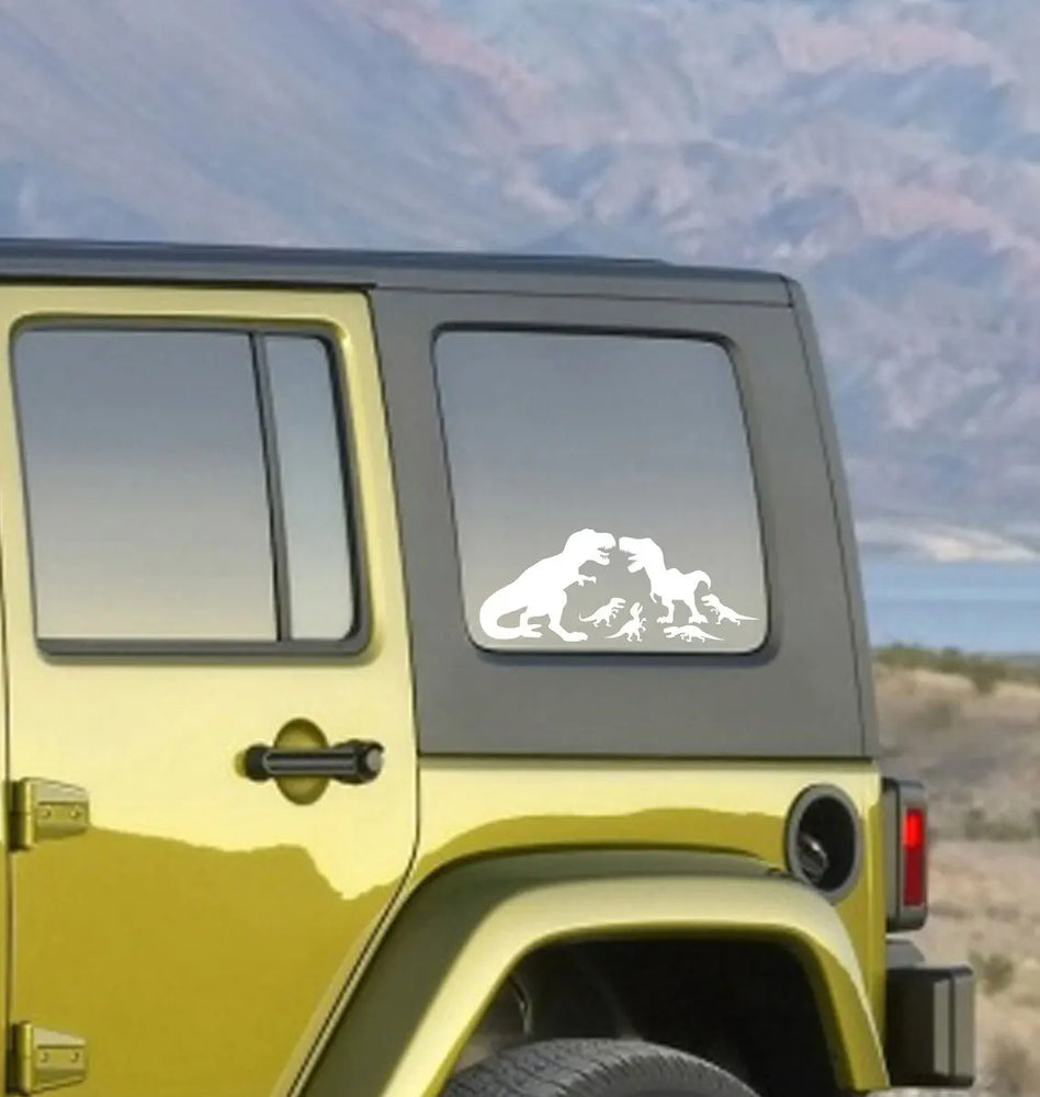 Tyrannosaurus Rex Family Car Stickers Lnteresting Dinosaur Decoration Notebook Windscreen Vinyl Decals (ONLINE ORDER ONLY)