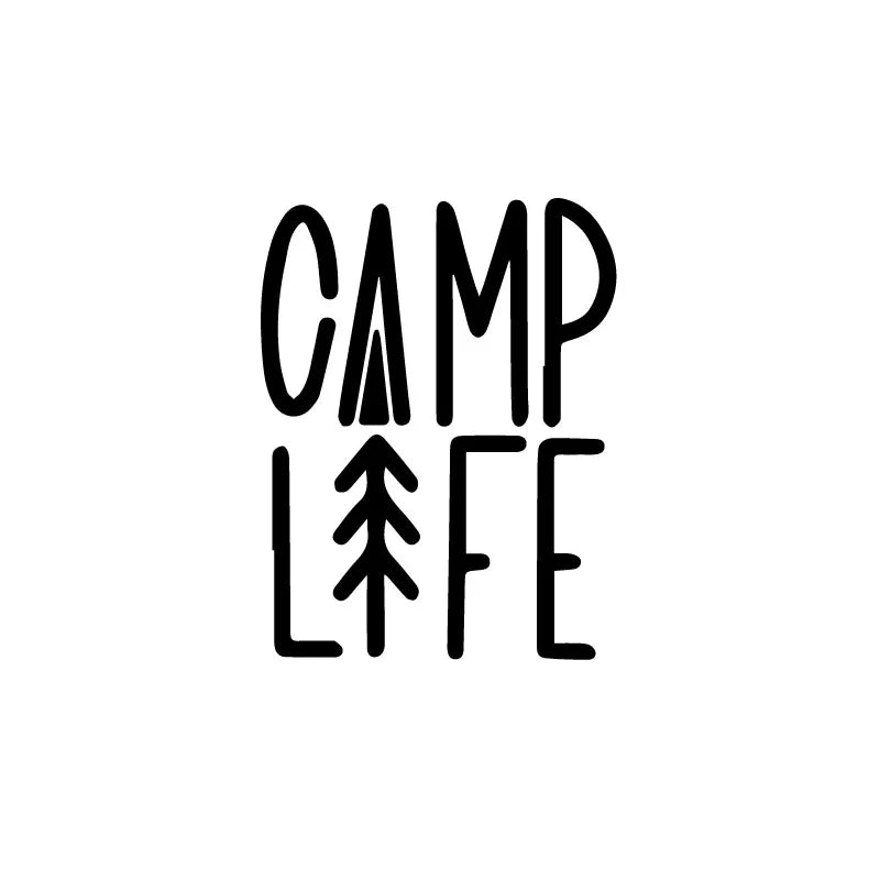 Camp Life Sticker For Travel Camping Enthusiasts Car RV Decorative Stickers, Waterproof  Car Stickers (ONLINE ORDER ONLY)