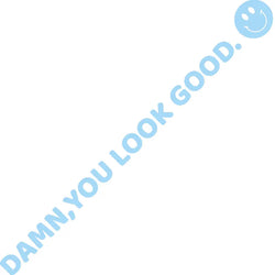 The Text Car Stickers Damn, You Look Good Decoration Rear View Mirror Trendy  Window Car Die Cutting Vinyl Decal (ONLINE ORDER ONLY)