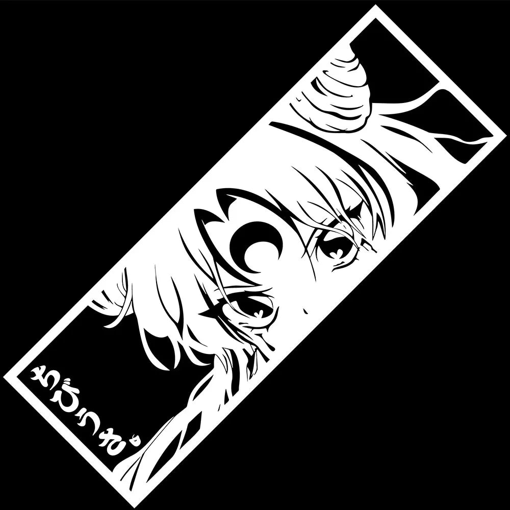 Black Lady | Sailor Moon | Chibiusa Car Sticker Anime PVC Window Decoration Auto Parts Laser Stickers Beautiful Girl Vinyl Decal (ONLINE ORDER ONLY)