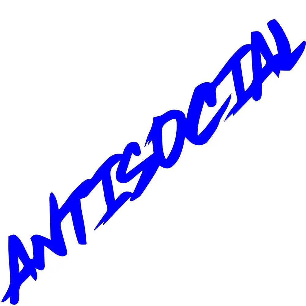 Antisocial Car Sticker Flag Windshield Creative Competition Letters JDM Decorative Styling Style Vinyl Decals (ONLINE ORDER ONLY)