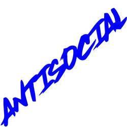 Antisocial Car Sticker Flag Windshield Creative Competition Letters JDM Decorative Styling Style Vinyl Decals (ONLINE ORDER ONLY)