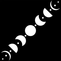 50CM Car Sticker Moon Phase Line Row Stars Rear Glass Mystery Witch Stickers Windshield Banner Decoration Vinyl Decals (ONLINE ORDER ONLY)