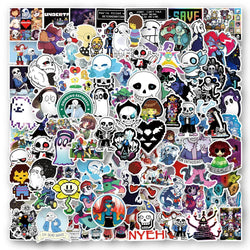 Undertale Stickers Pack: Cartoon Graffiti Decals for Laptop, Phone, Fridge, Notebook, Suitcase, Car (Online Order Only)