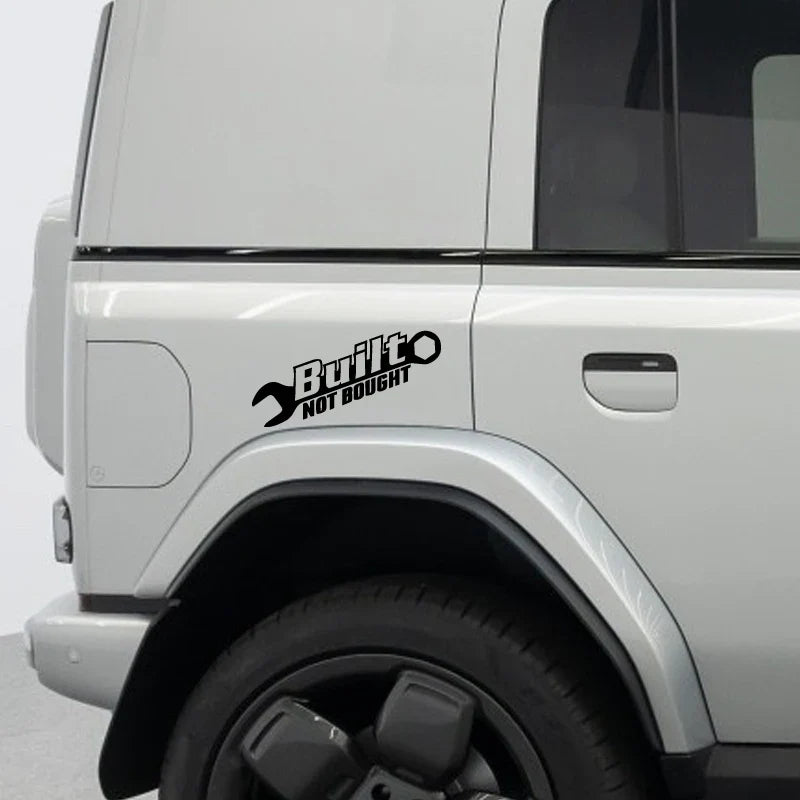 BUILT NOT BOUGHT stickers,funny letters ,Vinyl Decals - For Cars, Trucks, Walls, Laptops, Windows, Motorcycles,Crafts (ONLINE ORDER ONLY)